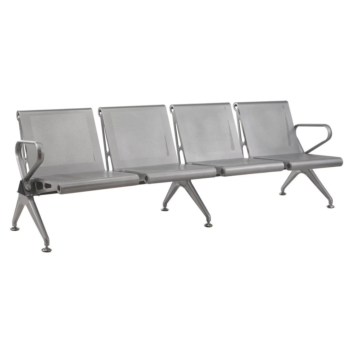 New Chrome Deluxe Four - Seater Airport Bench