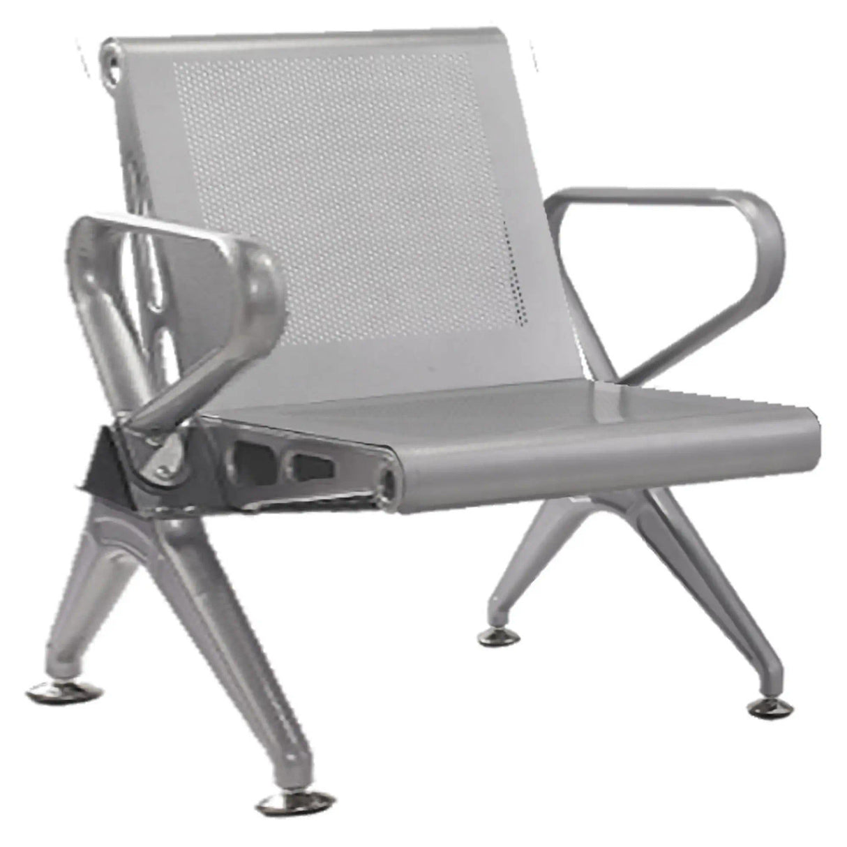 New Chrome Deluxe One - Seater Airport Bench