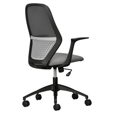 Nika Typist Office Chair, Ergonomic Office Chair with a High Backrest, Mesh Design, Padded Seat, Adjustable Height, and Swivel Base with Wheels.