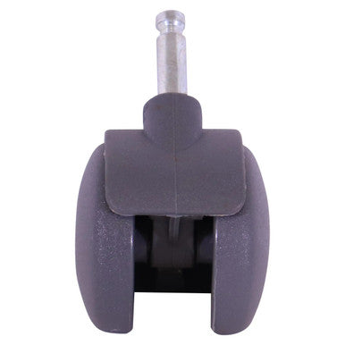 Non-Lockable Castor Wheel AL0315, Front View of a Grey Caster Wheel with a Metal Stem for Furniture or Equipment.