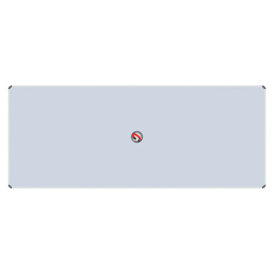 Non-Reflective Magnetic Board 3000 x 1200 mm, Top View of a Large, Plain, Non-Reflective Magnetic Board with a Small Magnetic Marker in the Centre.