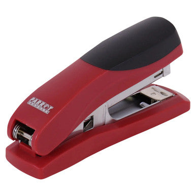 Plastic Medium Desktop Staplers 105*(24/6 26/6) - Red 20 Pages, Red and Black Stapler for Office Use.