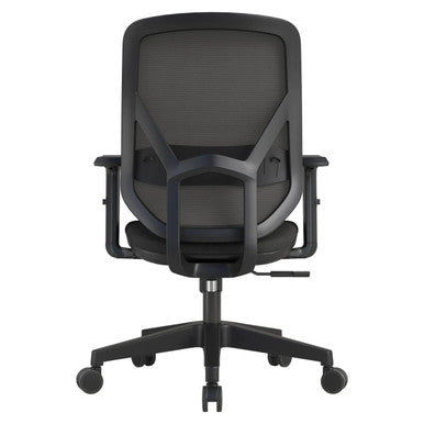 Black Mesh Office Chair, Pluto Mesh Medium-back by Office Stock South Africa, Featuring a Breathable Chair Design with Sleek Black Mesh, Sturdy Base, and Adjustable Armrests, Perfect for Modern Workspaces.
