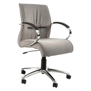 Salvador Chrome Medium-Back Office Chair