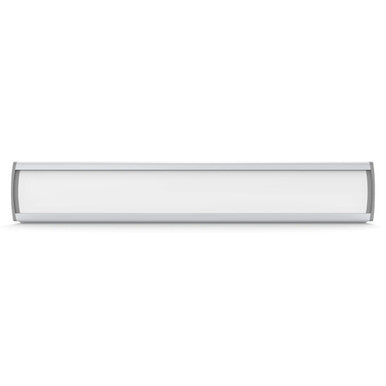 Sign Frame (50 x 297 mm) SF0529, White and Silver Rectangular Illuminated Display Sign Frame Isolated on White Background