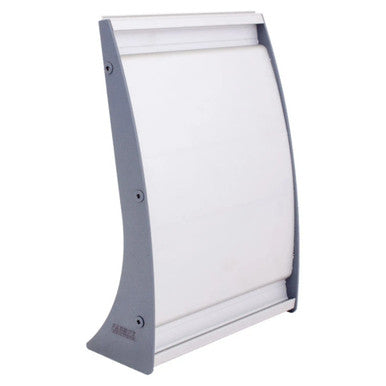 Product Sign Frame - Desk Top Landscape (210 x 148 mm) SF2115H, a Sleek and Modern Desk-Top Landscape Sign Holder with a White Display Area and Sturdy Grey Frame.