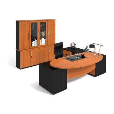Soft Cell Executive Desk in Veneer Wood