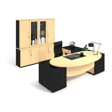 Soft Cell Executive Desk in Veneer Wood