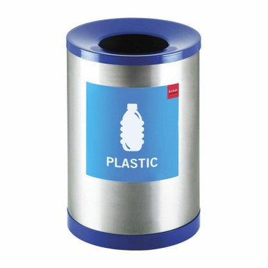 Stainless Steel, Recycling Bin. Incl - 1 X Bin Matching Lid and Base, Wording Included.