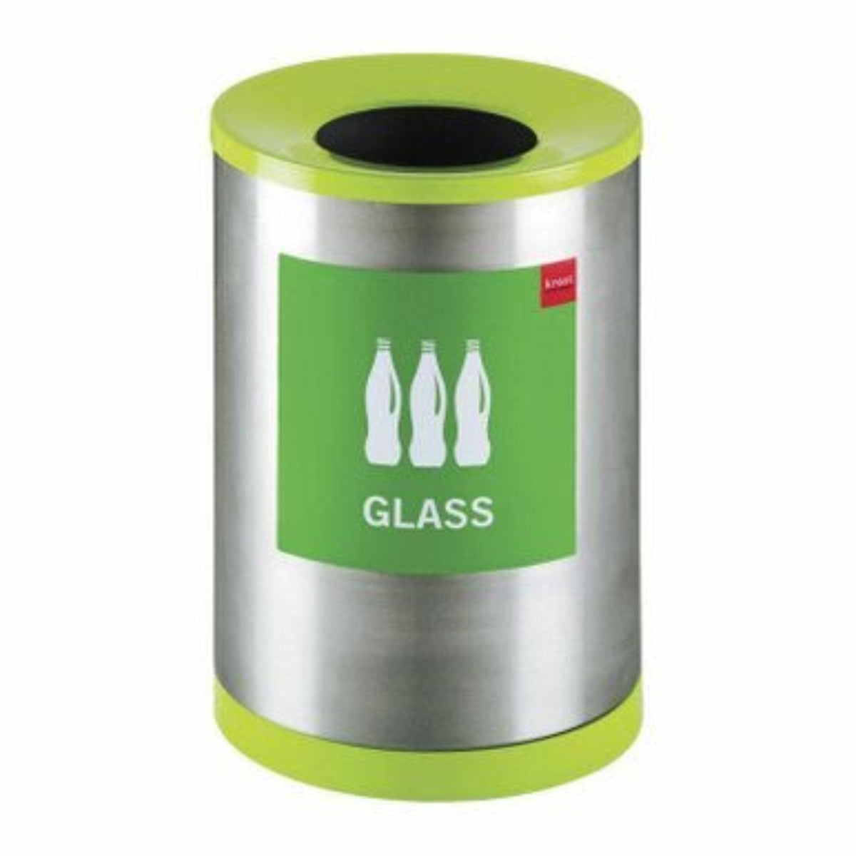 Stainless Steel, Recycling Bin. Including – 1 X Bin Matching Lid and Base, Wording Included.