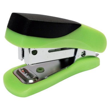 STAPLER PLASTIC MINI GREEN + STAPLES (1000x26/6)
