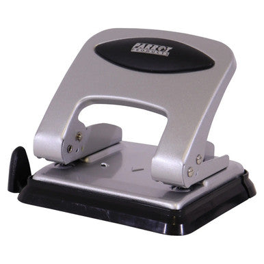 Steel Hole Punch (30 Sheets - Silver), Sturdy Metal Construction with Black Rubber Base and Silver Handle Designed for Punching Holes in up to 30 Sheets of Paper.