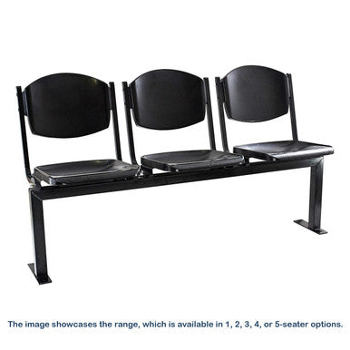 Three-seater Fixed Polypropylene Auditorium Seating | Office Furniture | Office Stock