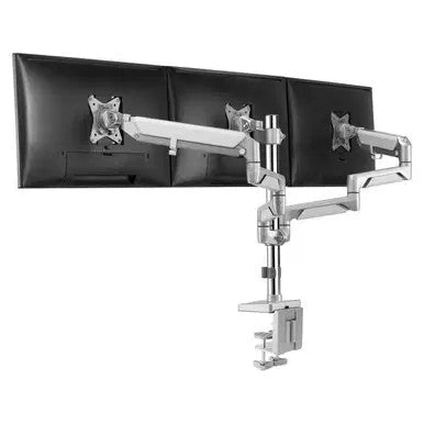 Triple Monitor Clamp Bracket with Gas Spring Arm