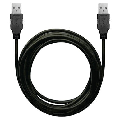 USB 2.0 (a Male to a Male) Cable, 1.8 Metres, Black with Silver Connectors, Product CL2002.