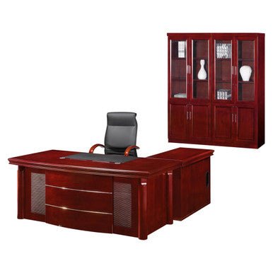 Vantage Power Executive Office Desk – Mahogany Veneer