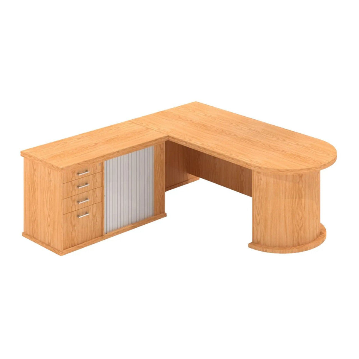 Volante Budget Office Desk with Pedenza