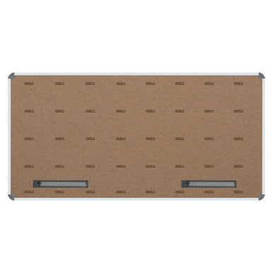 Whiteboard 1800 x 1200 mm (Magnetic) BD0968, Back View of the Magnetic Whiteboard with a Brown Surface and Two Magnetic Markers Trays.