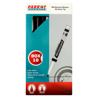 Whiteboard Markers (10 Markers - Slimline Tip - Black) - Additional View 3