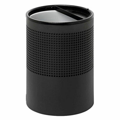 Wide Litter Bin Round Puch Steel Half Moon Lid | Office Accessories | Office Stock