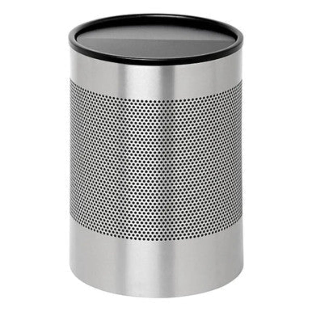Wide Litter Bin with Black Swivel Funnel Top Solid