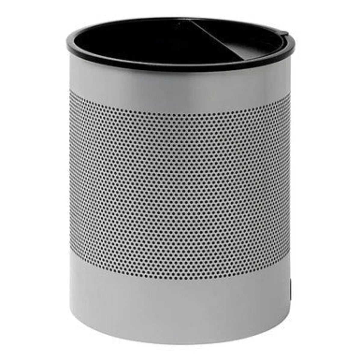 Wide Perforated Litter Bin with Single Ashtray Flip Top