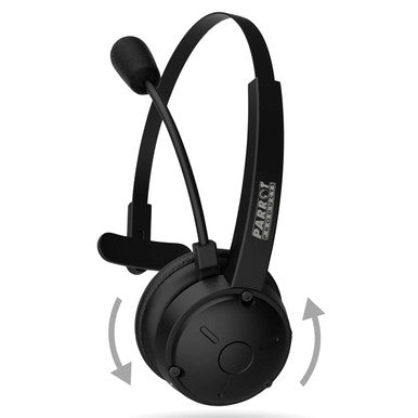 Wireless Call Centre Headset Mono CT4002, Black Mono Headset with Adjustable Headband and Microphone, Designed for Call Centre and Customer Service Use.