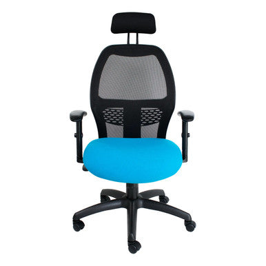 Xenon Mesh High-back Office Chair with Y400 Adjustable Arm Front View | Office Chairs | Office Stock