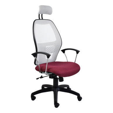 Xenon Mesh High-back Office Chair with Y500 Chromed Y-Arm Front Side View | Office Chairs | Office Stock