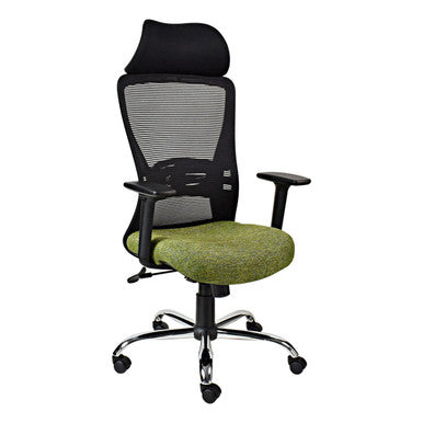 Zhavia Mesh High-back Office Chair with Y800 Adjustable Three Positional Arm Front Side View | Office Chairs | Office Stock