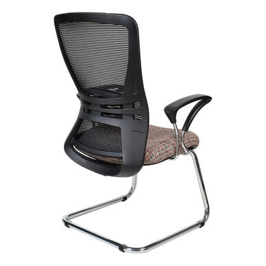 Zhavia Mesh Visitor Office Chair with Y600 Chromed Arms Side View | Office Chairs | Office Stock