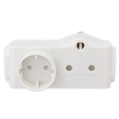 1 x 16A Sa & 2 x Euro & 1 x Schucko Socket Adaptor