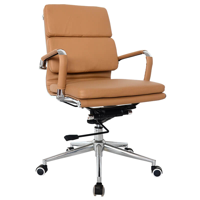 Rosy Brown Classic Eames Cushion Medium-back Chair