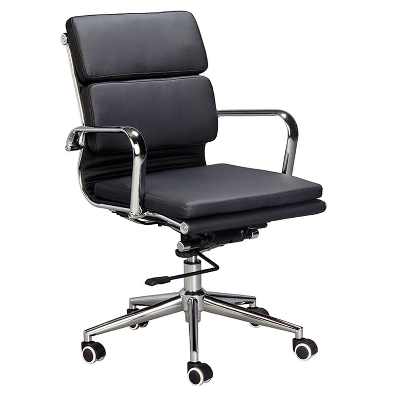 Dark Slate Gray Classic Eames Cushion Medium-back Chair