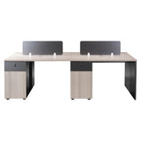 1200mm Modern Double Desk with Privacy Screen and Pedestals - Additional View 4
