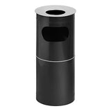 Plastic Standing Ashtray with Steel Top with Opening