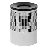 Wide Litter Bin with Black Funnel Top Square Punch