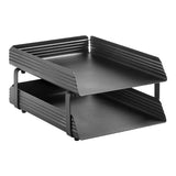 Fluted Steel Two - Tier Letter Tray