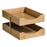 Contract Solid Wood Two - Tier Letter Tray