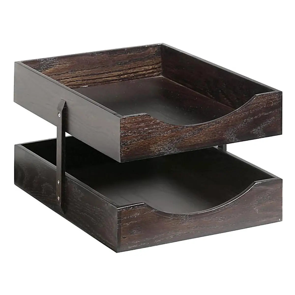 Contract Solid Wood Two - Tier Letter Tray