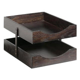 Contract Solid Wood Two - Tier Letter Tray