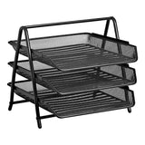Wire Mesh Three - Tier Letter Tray