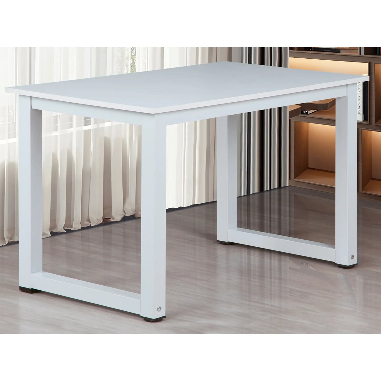 Desk with White 50mm Metal Legs