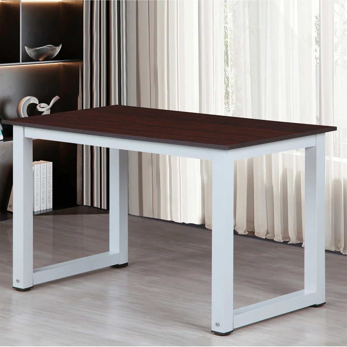Desk with White 50mm Metal Legs