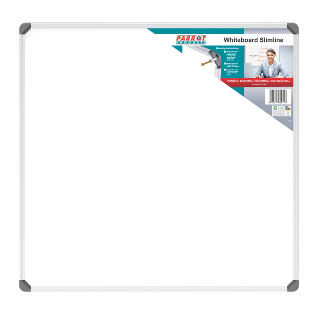 WHITEBOARD SLIMLINE NON MAGNETIC 900*900MM