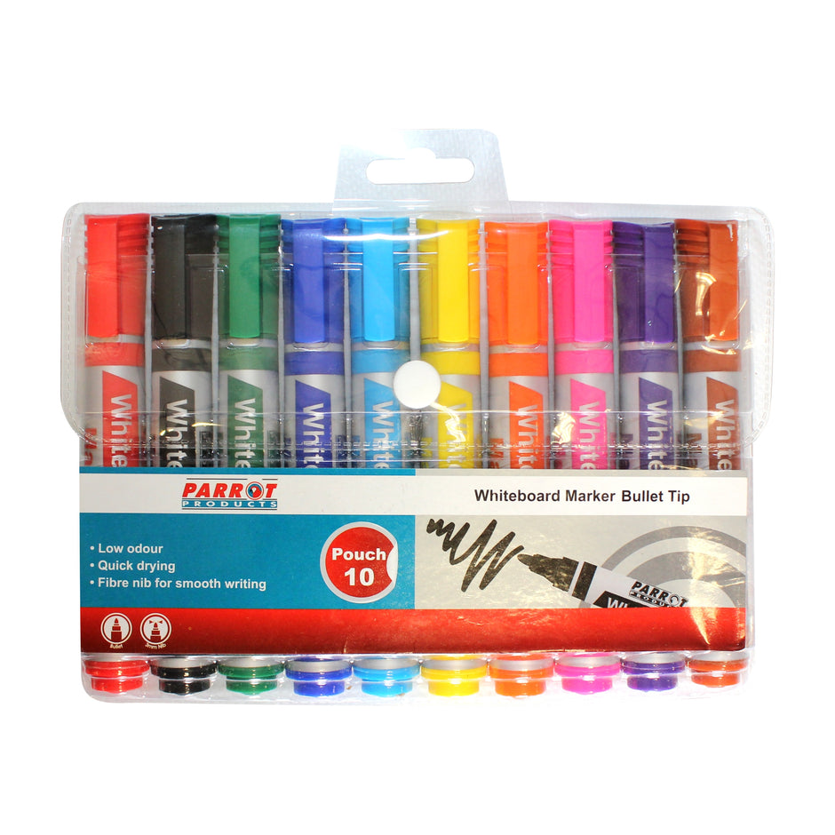 Whiteboard Markers (10 Markers - Bullet Tip) Whiteboard Markers (10 Markers - Bullet Tip) [Office Stock]