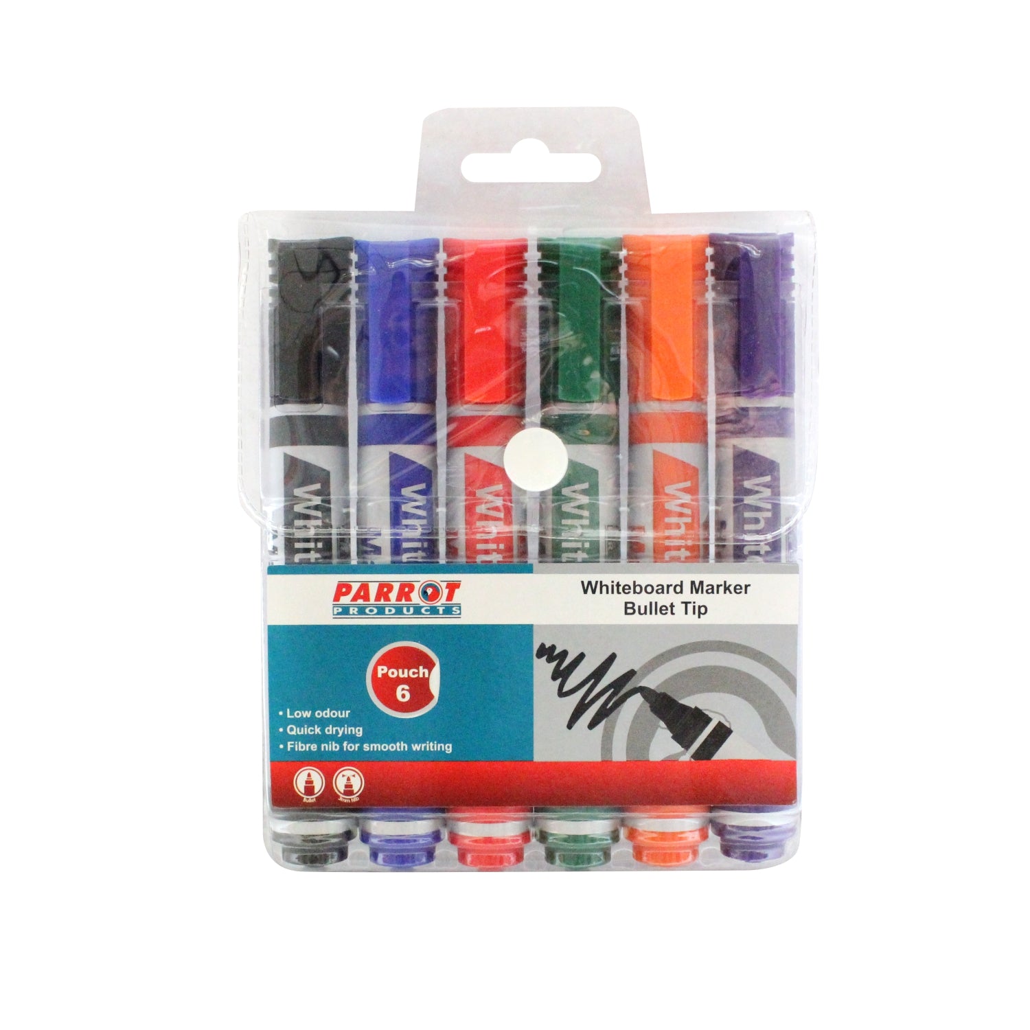 Whiteboard Markers (6 Markers - Bullet Tip - Pouch) Whiteboard Markers (6 Markers - Bullet Tip - Pouch) [Office Stock]