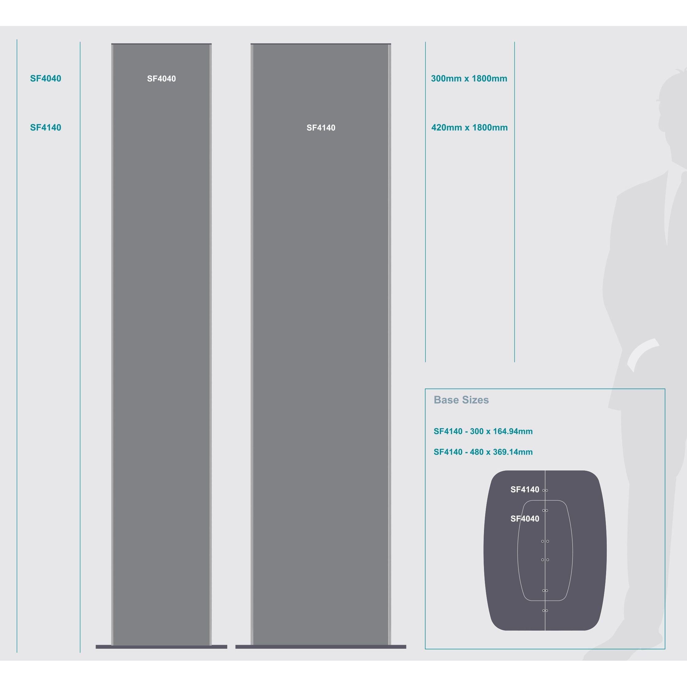 Sign Frame (420*1800mm - Double Sided - Standing) Sign Frame (420*1800mm - Double Sided - Standing) [Office Stock]