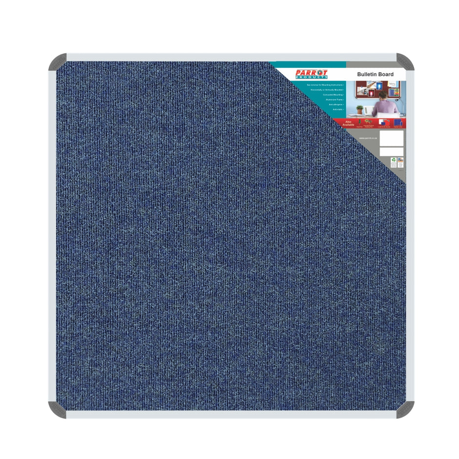 Bulletin Board Ribbed Aluminium Frame (900x900mm - Denim) Bulletin Board Ribbed Aluminium Frame (900x900mm - Denim) [Office Stock]