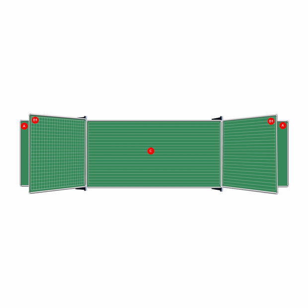 EDUCATIONAL BOARD S/LEAF 1220*910 NON-MAG CHALK LINE/SQUARES